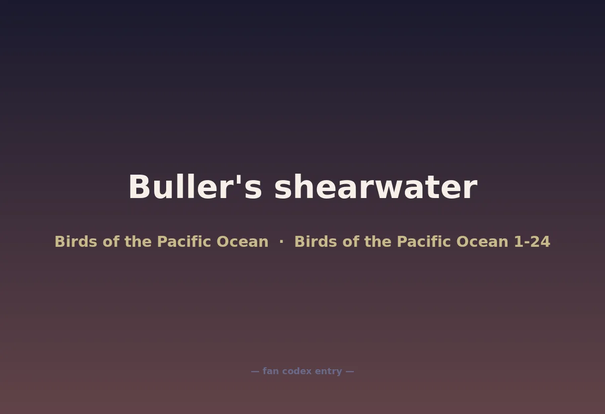 Buller's shearwater