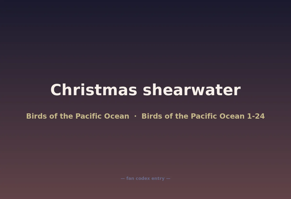Christmas shearwater